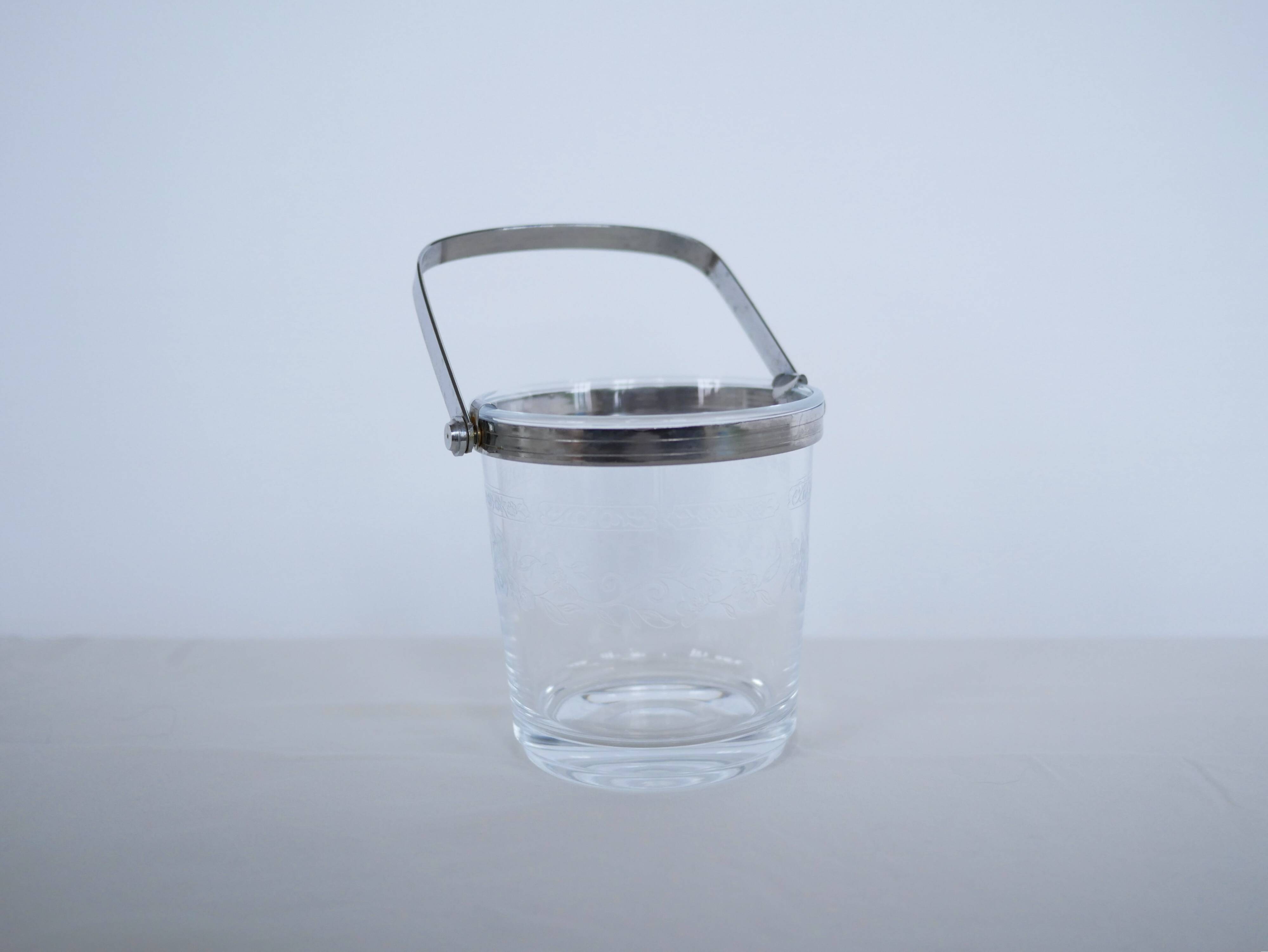 Vintage glass ice bucket