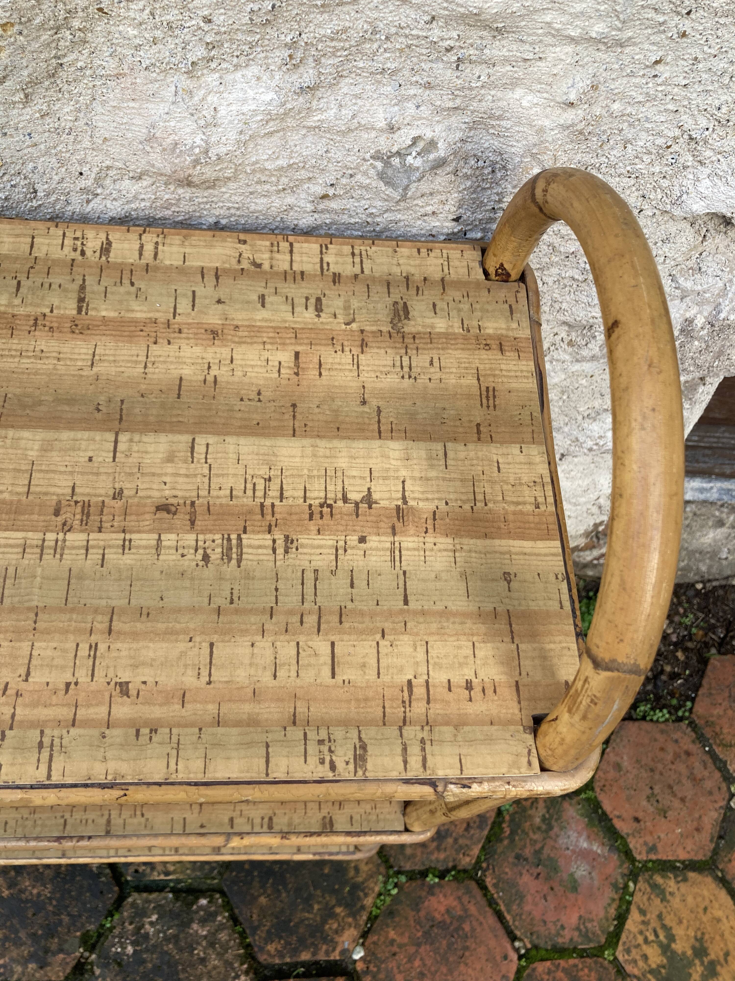 Vintage rattan shelf