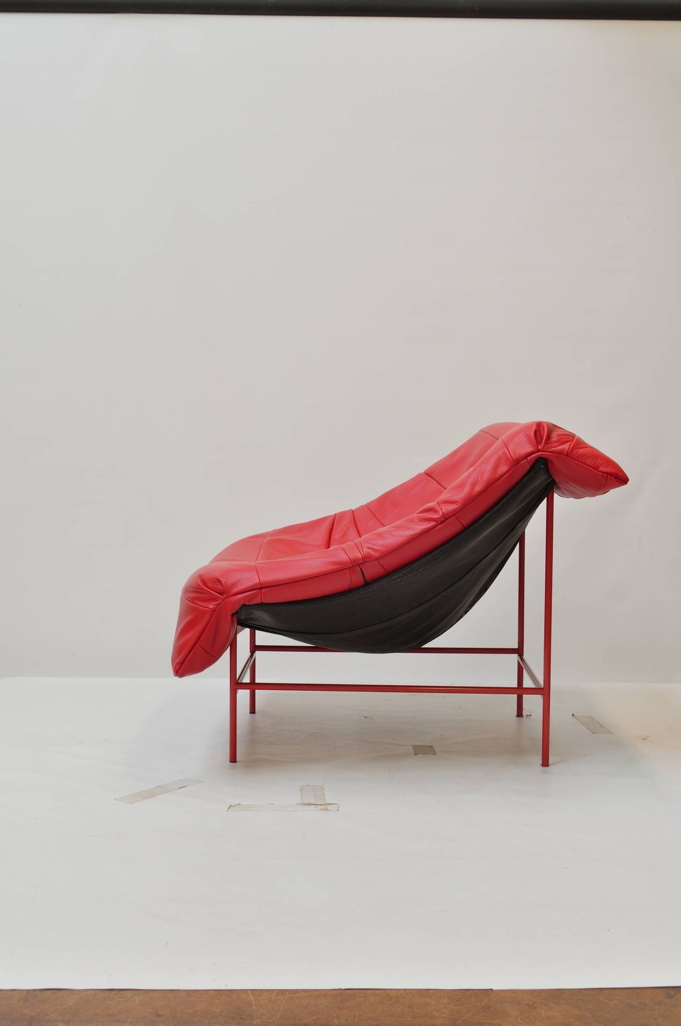 Vintage Montis Butterfly lounge chair by Gerard van den Berg in red leather