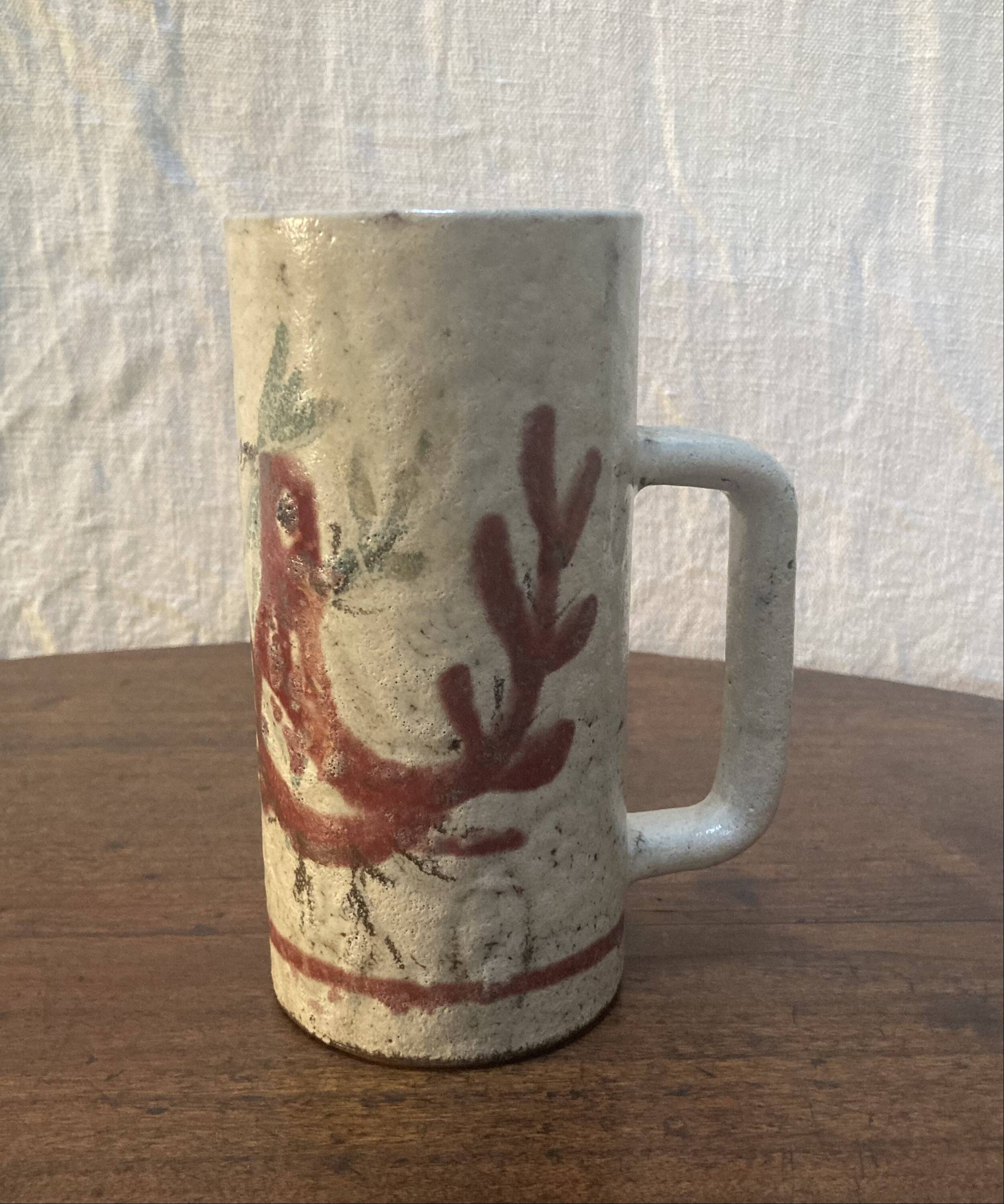 Chope en céramique. Gustave Reynaud. Le Murier.