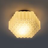 Hexagon shaped flush mount by Valasske Mezirici, Czechoslovakia, 1960s