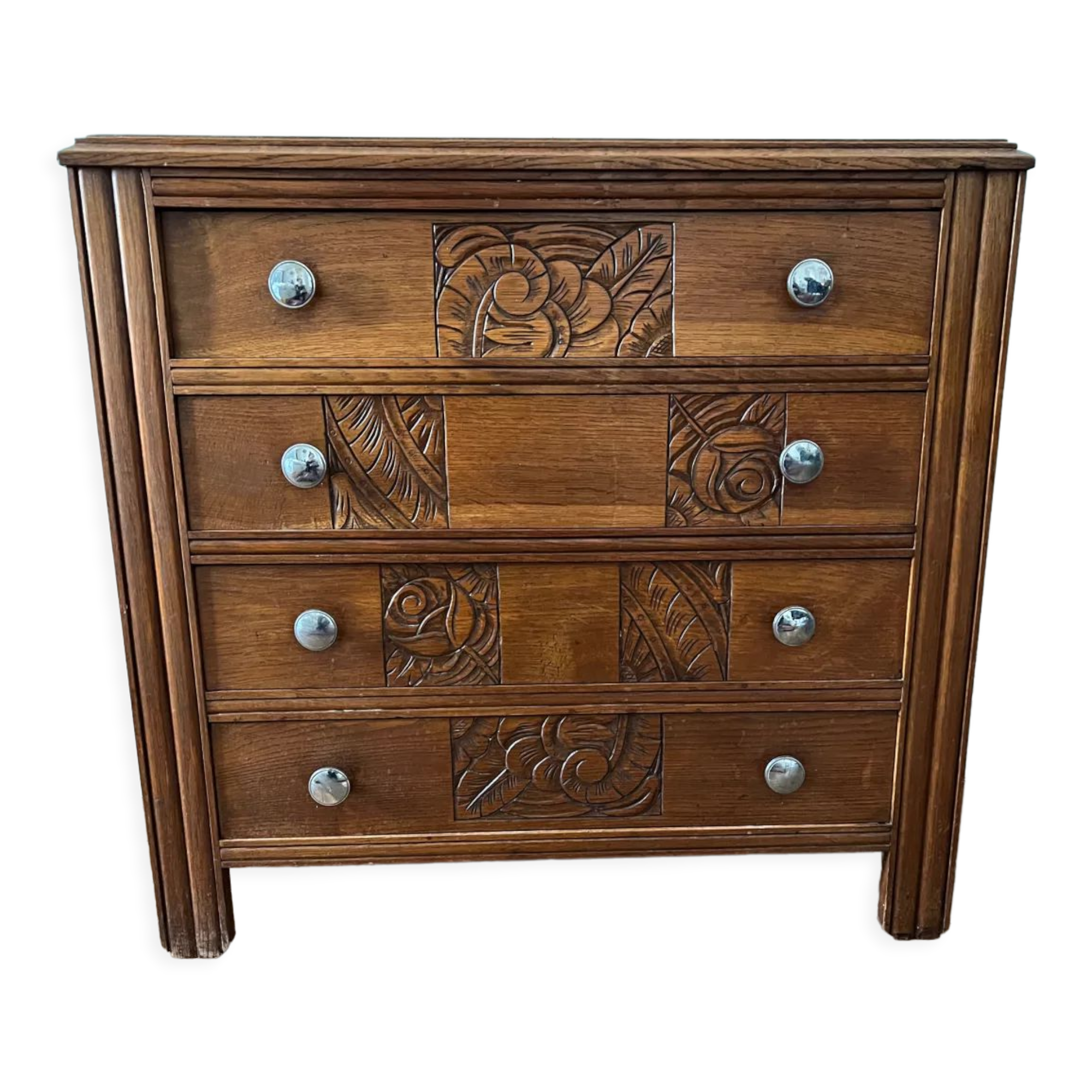 Art Deco style wooden chest of drawers