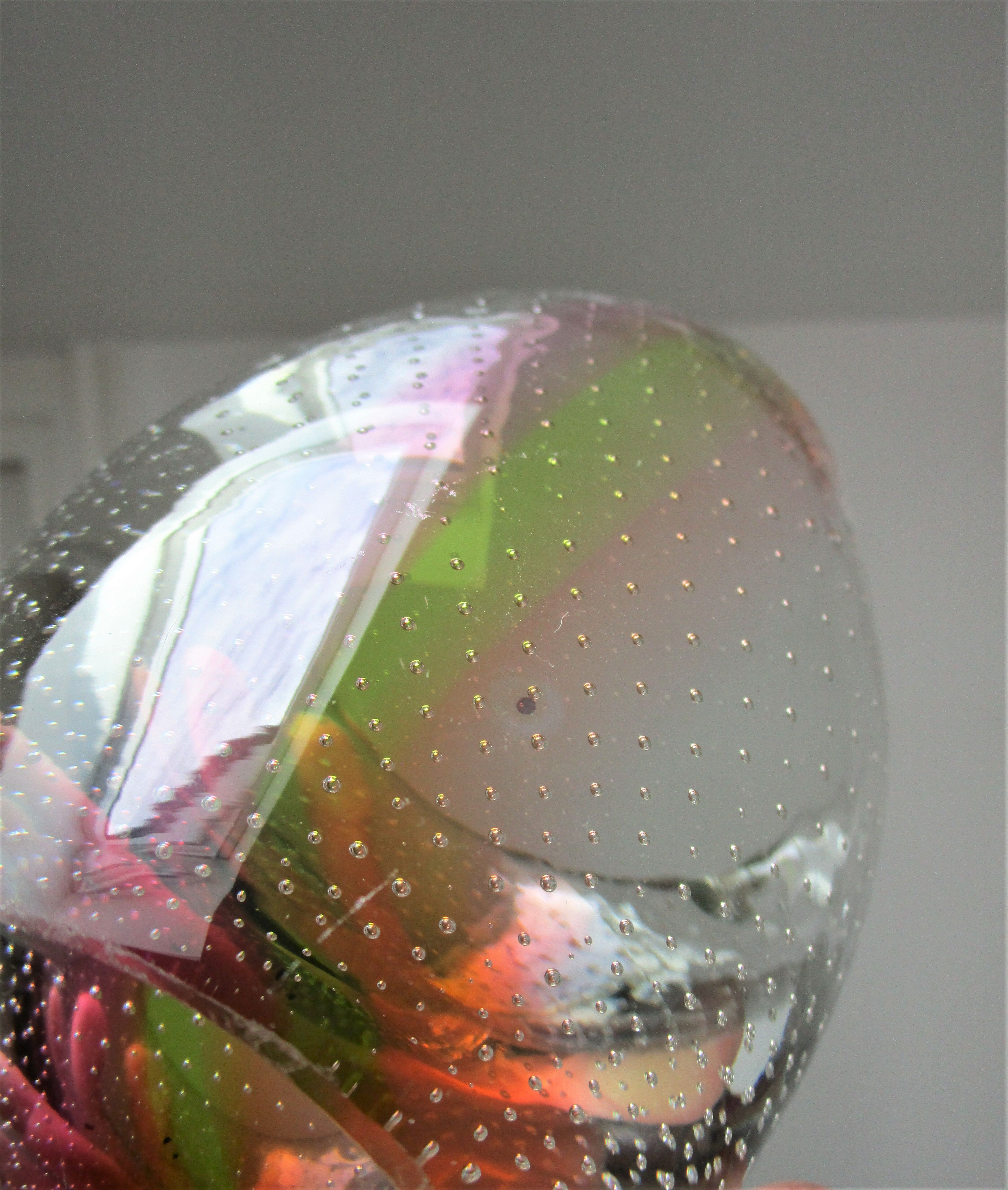 Murano bubble glass vase 70s