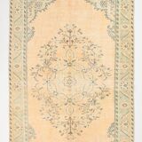 Mustard Yellow Vintage Rug, Handmade Persian Rug, 180x277 Cm