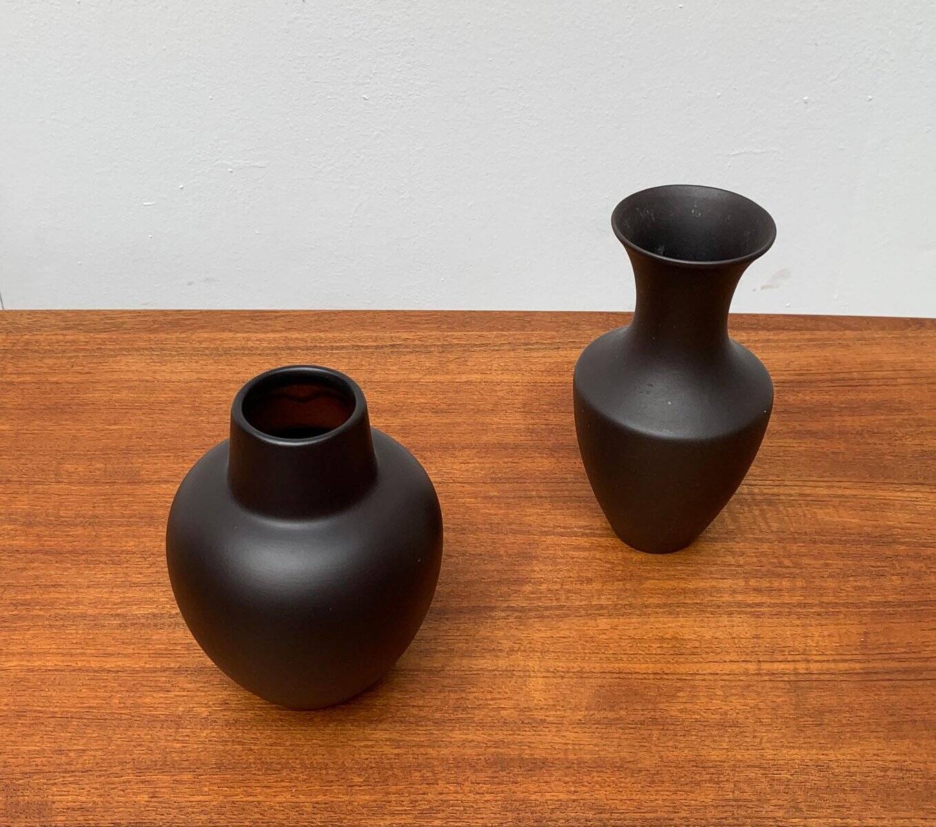 Vintage German vase in ceramic Wormser Terra-Sigillata, set of 2