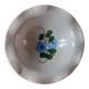 Coupelle vide poche en faïence décor fleuri bleu et vert.