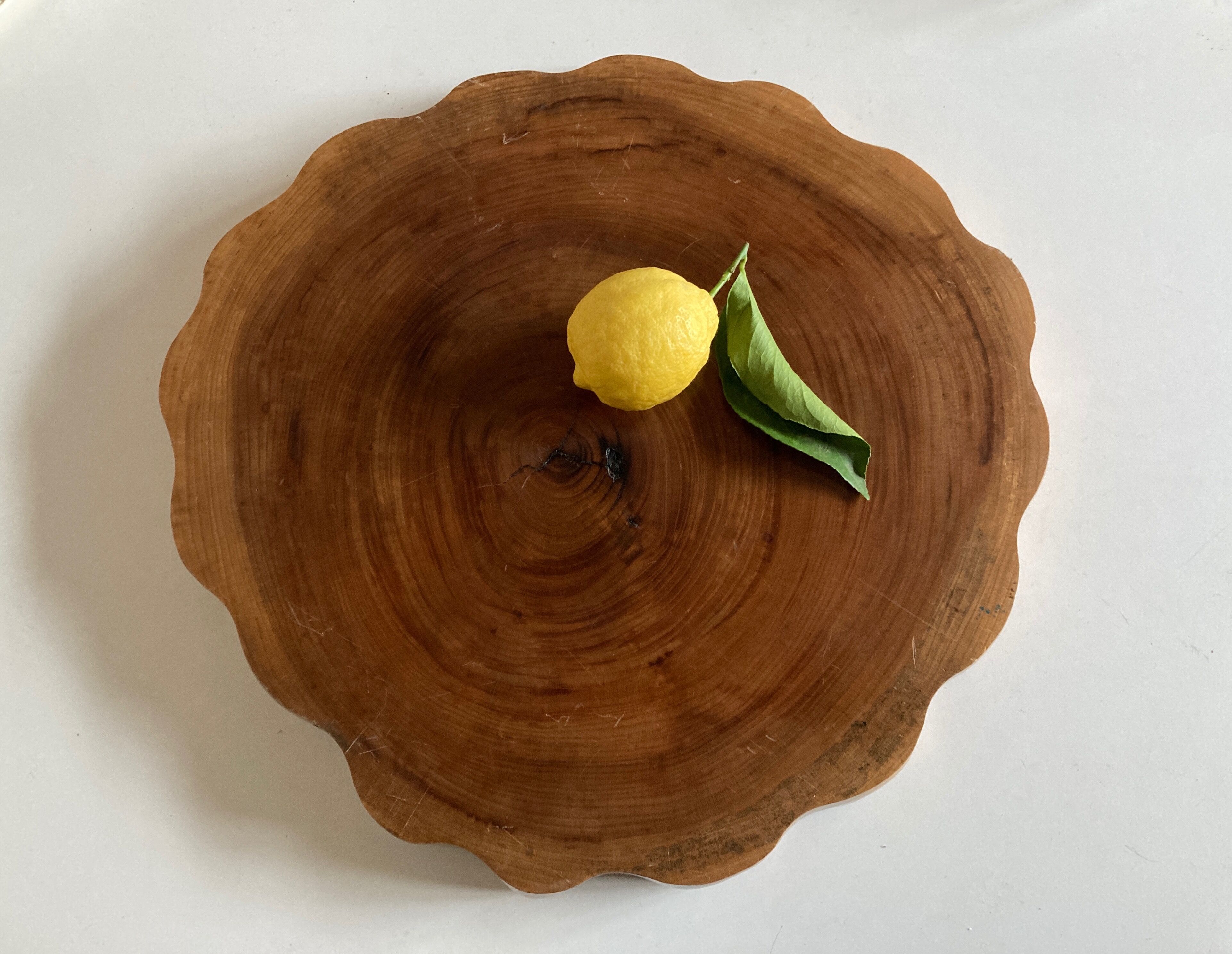 Massive elm log tray Japan 1970