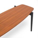 Rectangular coffee table with a teak top, 1960s.