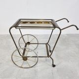 Mid century bar cart in the style of Josef Frank, 1950s