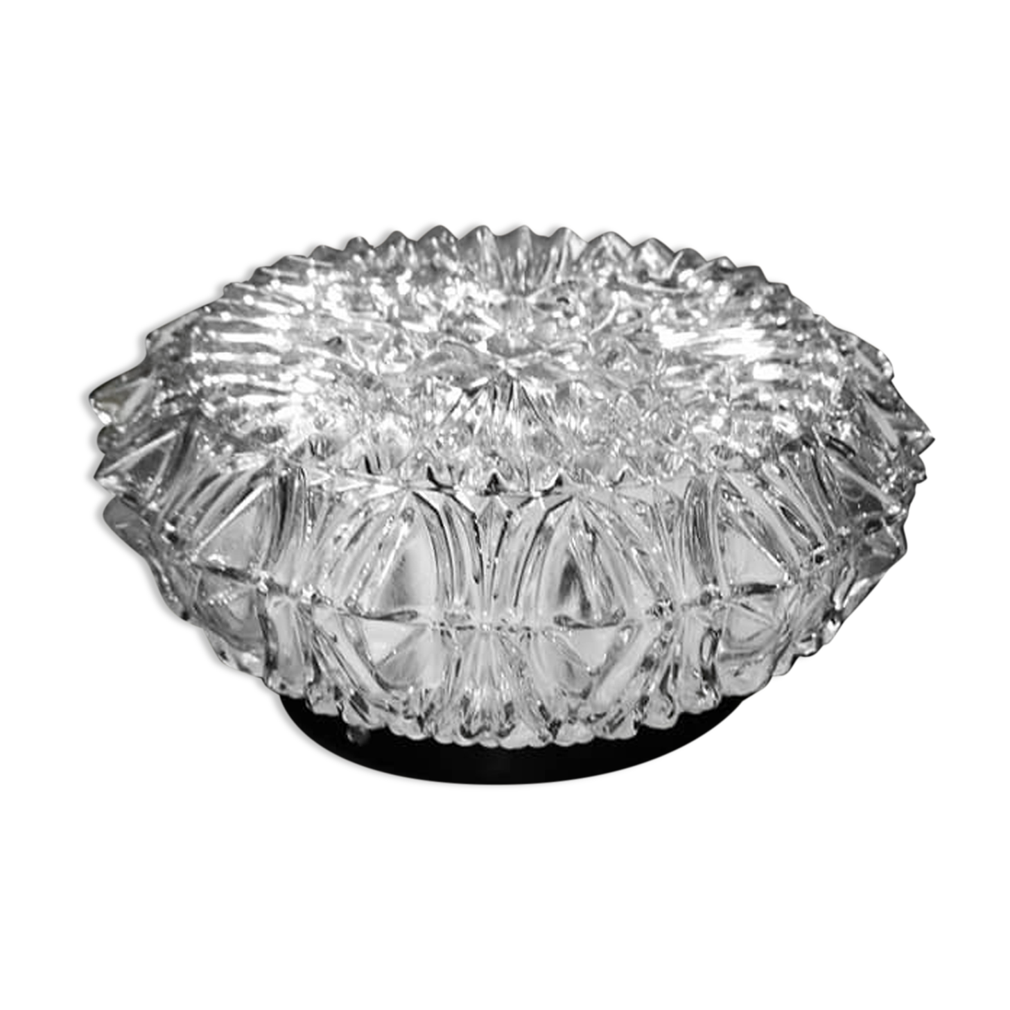 Plafonnier ancien applique vintage en verre 1960/70