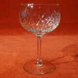 Set of 12 engraved crystal walking glasses