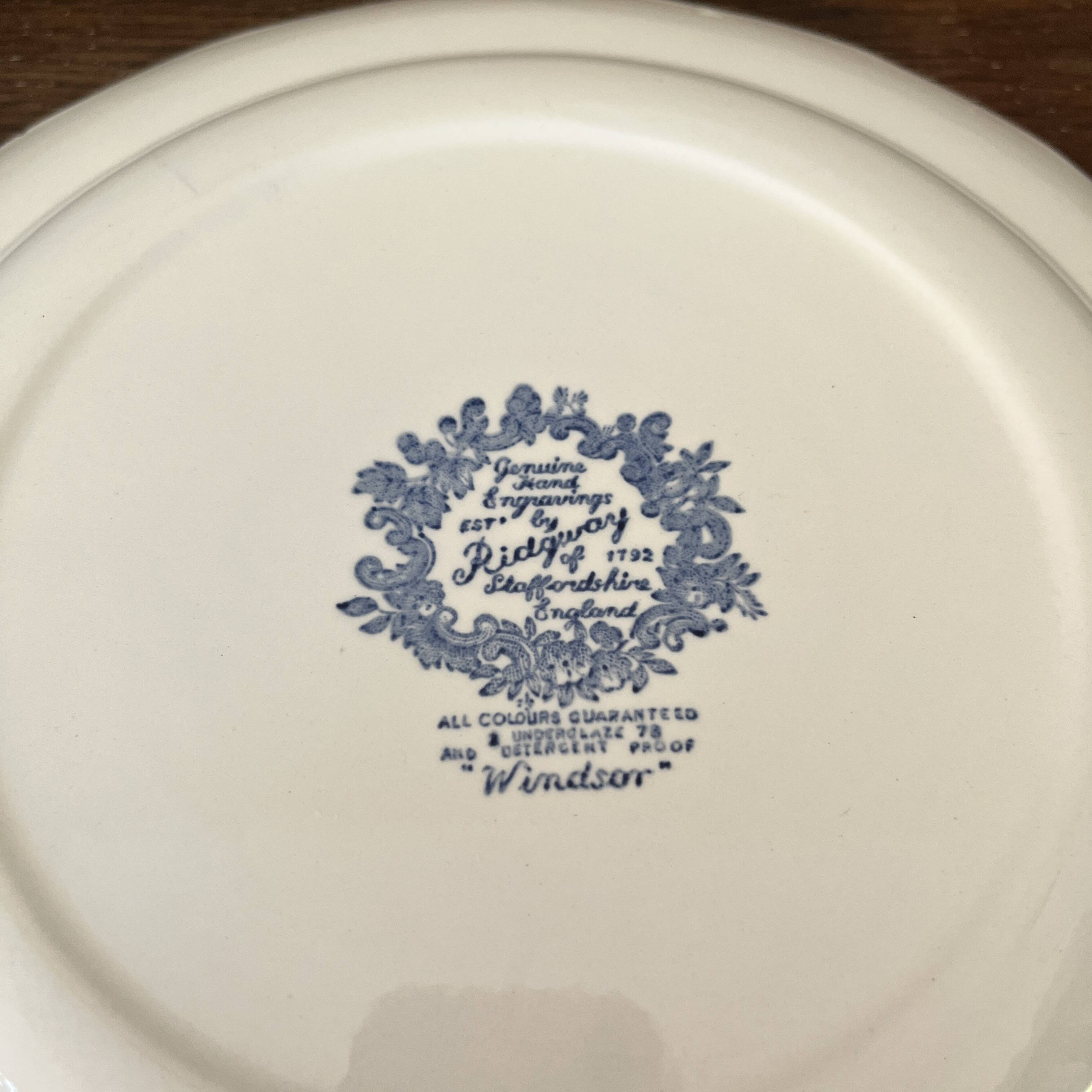 Windsor flat plates Ridgway