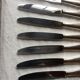 Art Deco silver metal knives
