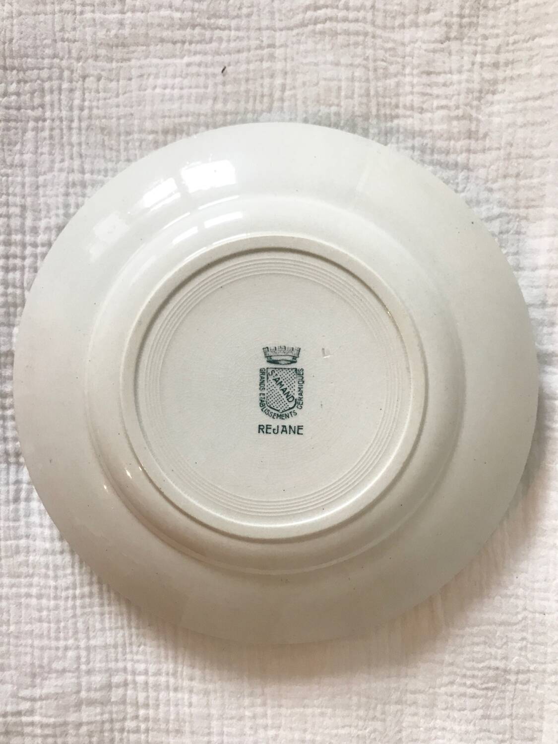 Set de 5 assiettes Terre de Fer Saint-Amand, modèle Réjane
