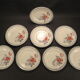 Lot 8 assiettes plates faïence de digoin sarreguemines décor de roses série olga