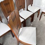 Set 6 chaises art déco chêne 1940