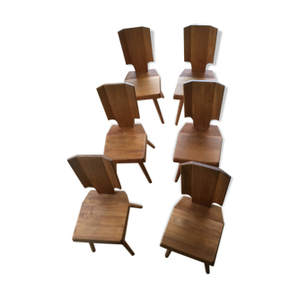 Set of 6 chairs by Chapo Pierre