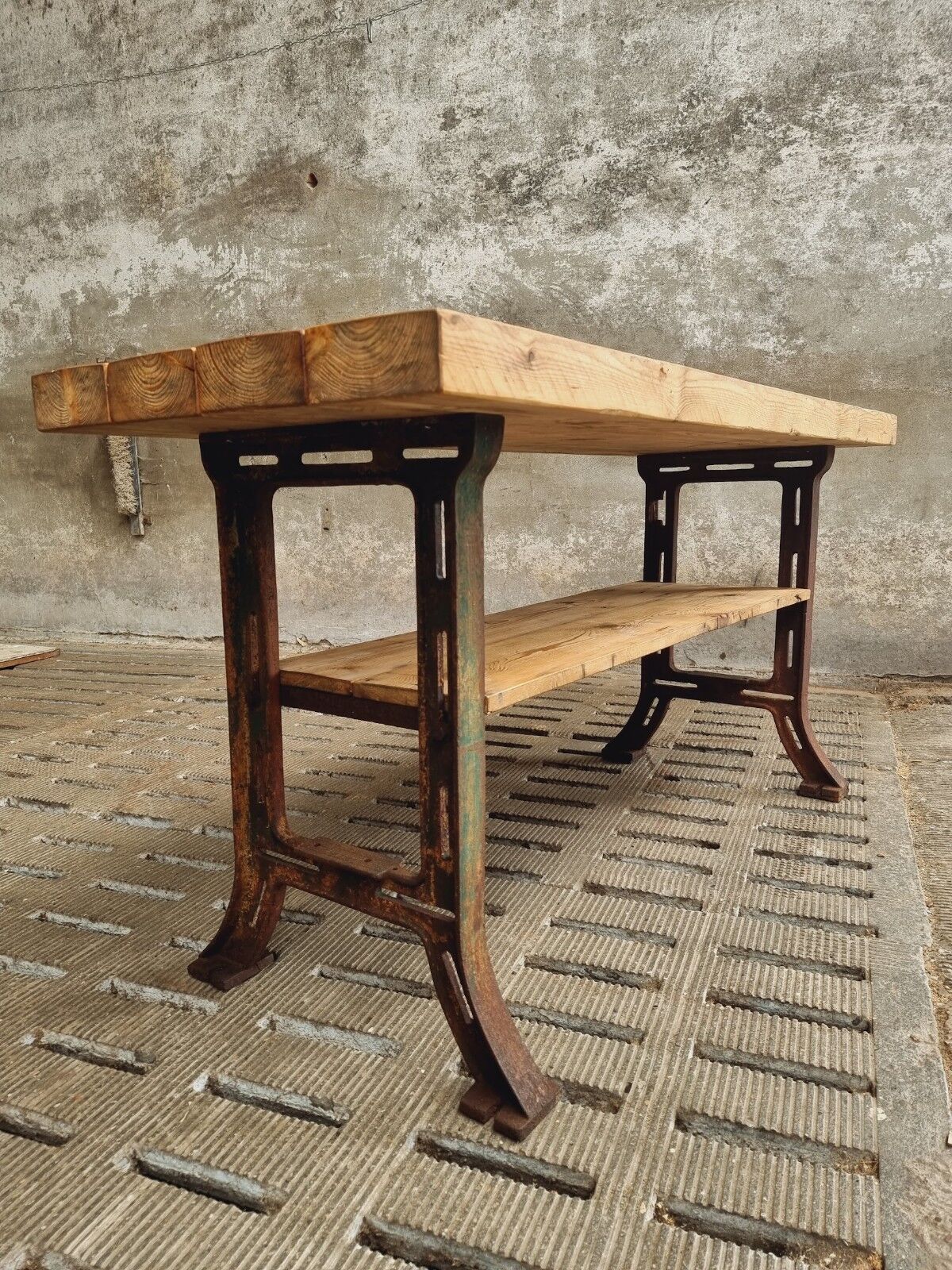Industrial table side table kitchen island or bathroom furniture