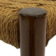 Vintage chair from the 70s minimalist design in wood and paper cord
