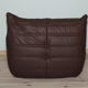 Togo armchair in brown madras leather model designed by Michel Ducaroy 1973