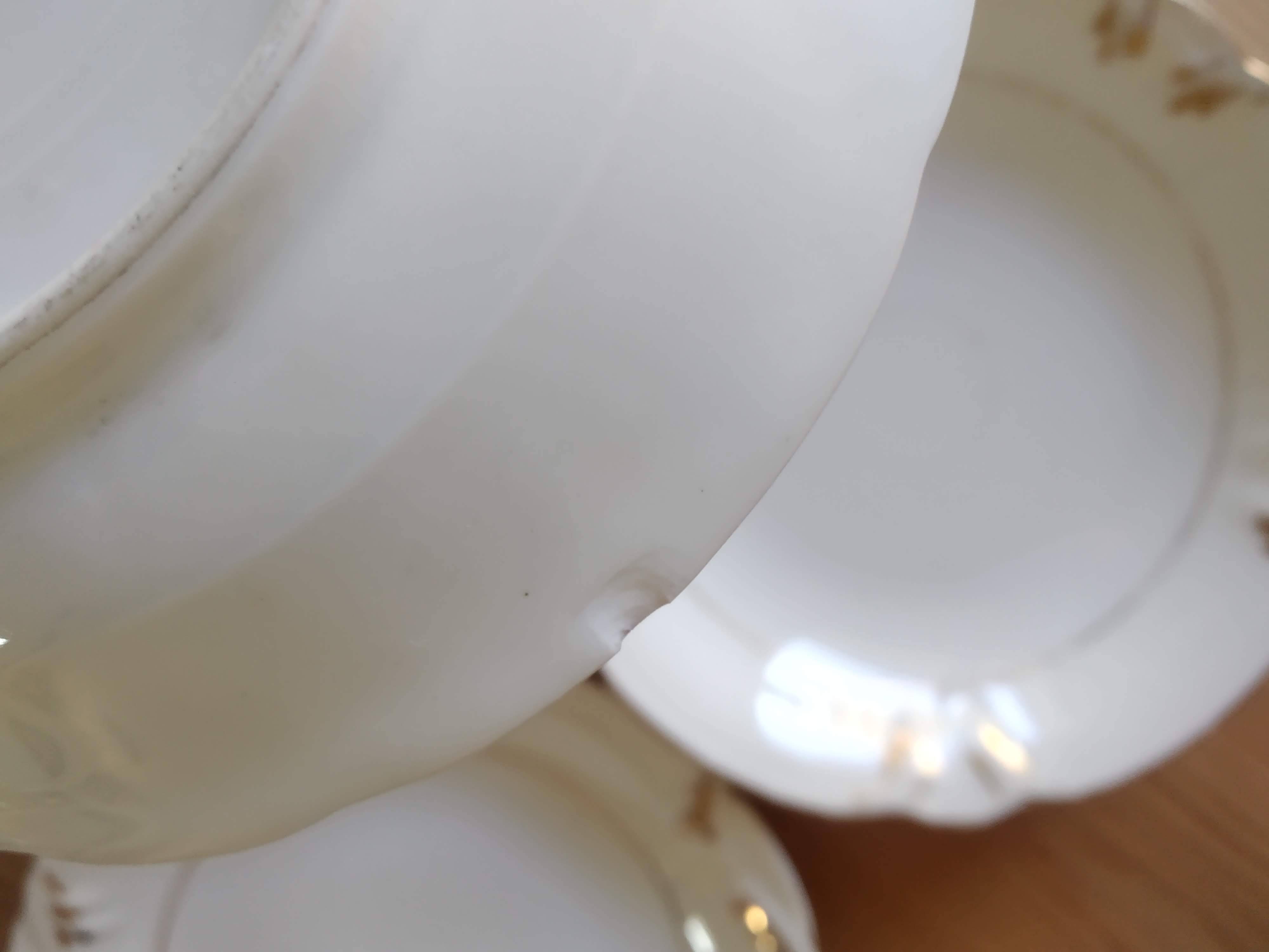 Coffee cups and sugar bowl, Old Paris Empire porcelain, Vve BARES