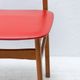 Mid-century colour chair, vintage wooden accent seating, 1960s