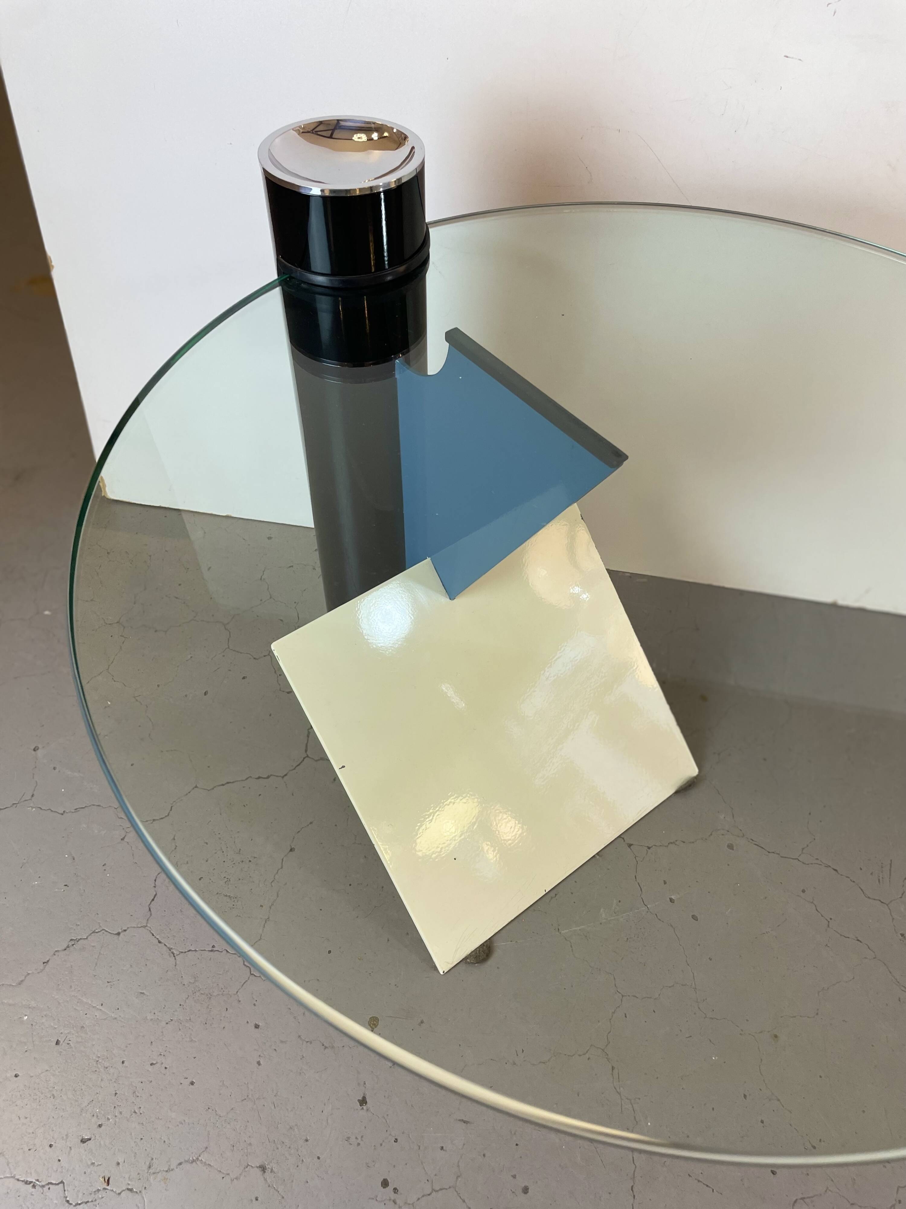 Memphis Postmodern Side Table by Peter Shire for Saporiti, 1980s