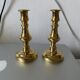 Lot of two ancient chandeliers in golden brass