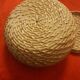 Round woven bamboo box with lid