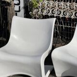 2 pairs of Silene armchairs by M.Borgnat