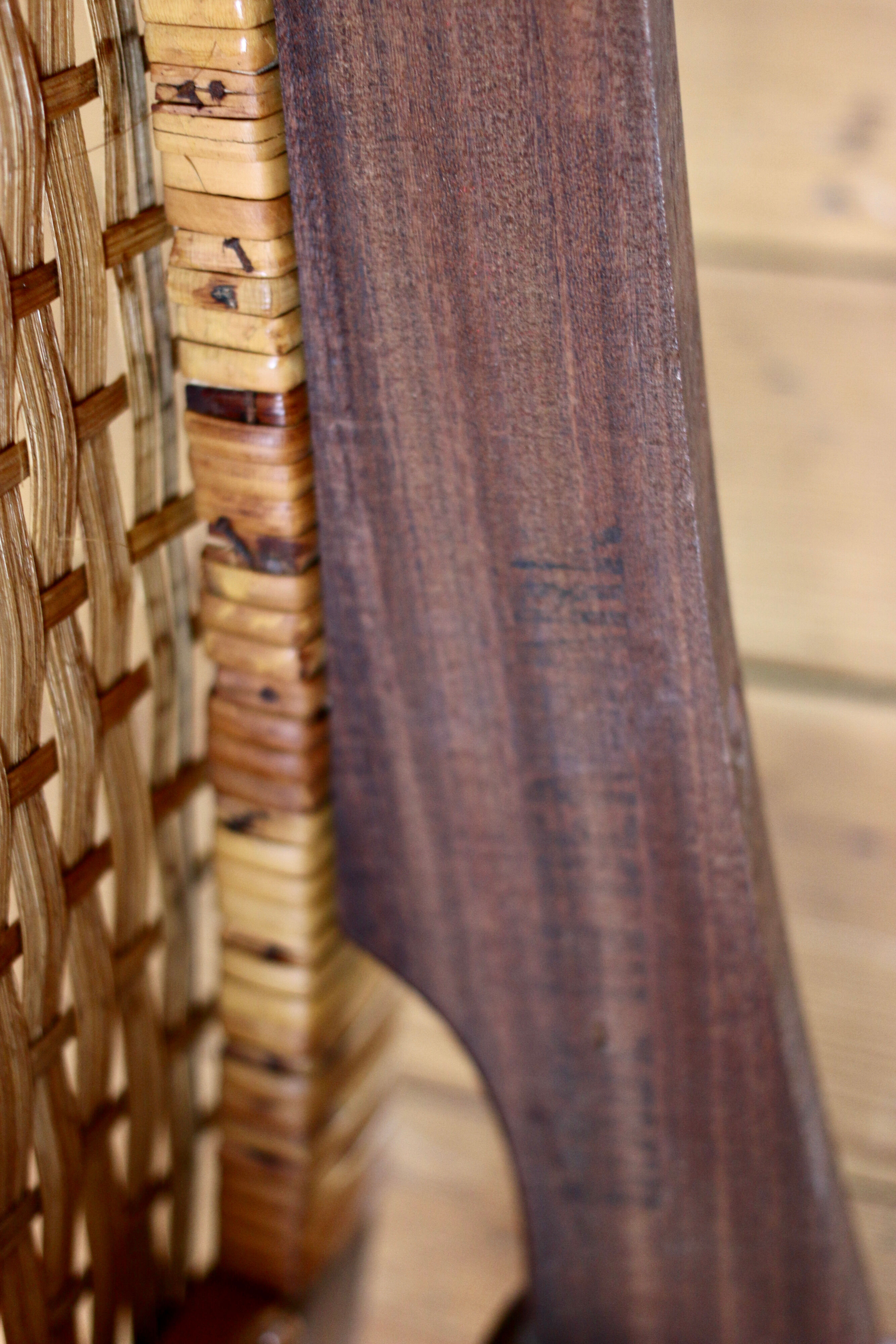 Scandinavian teak and wicker stool Olholm 1960