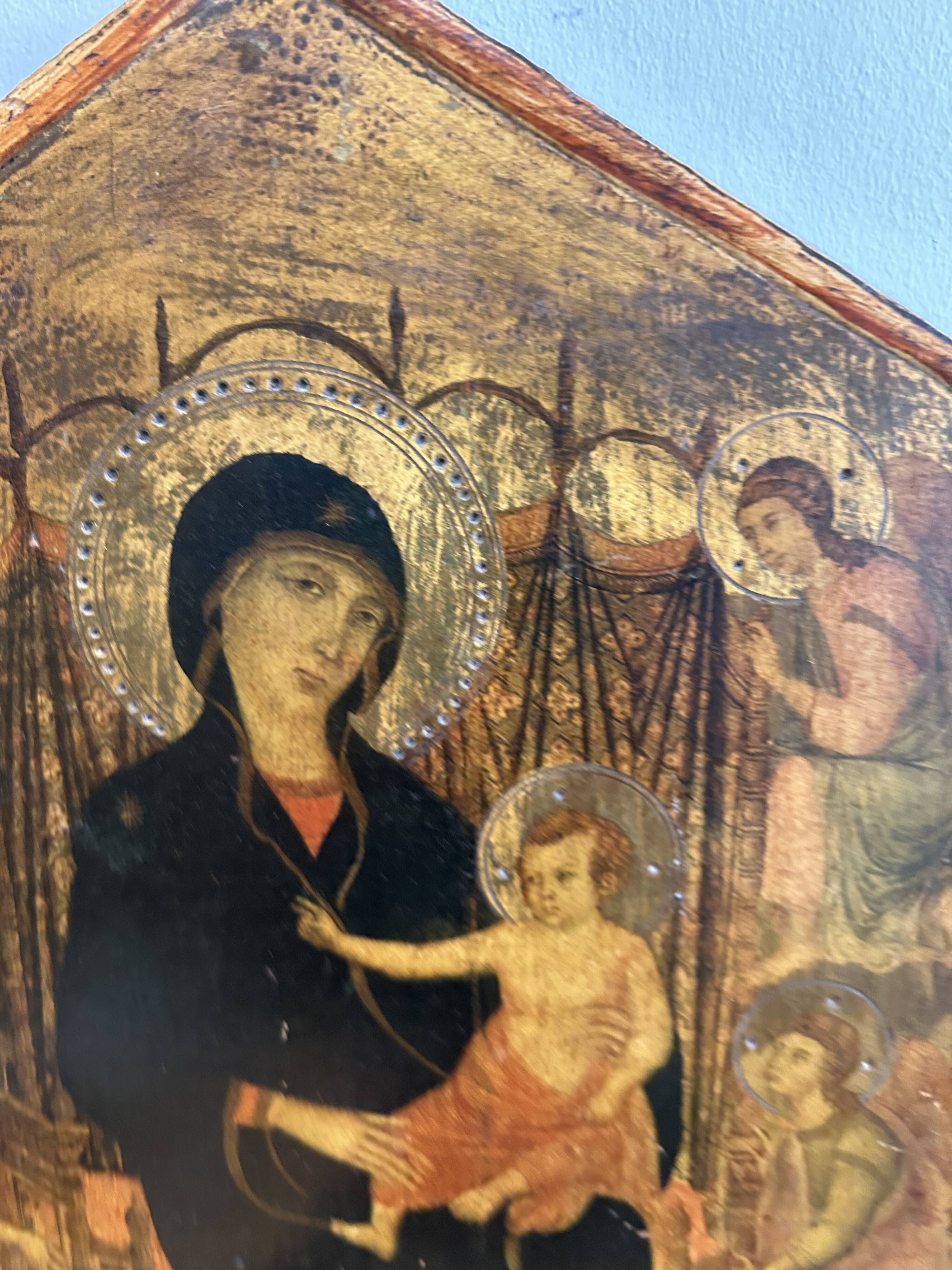 Italian virgin of rucellai icon