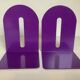 Pair of purple pop mauve metal bookends