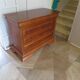 Cherry wood commode - solid wood - with a rounded edge - Louis Philippe - 4 drawers