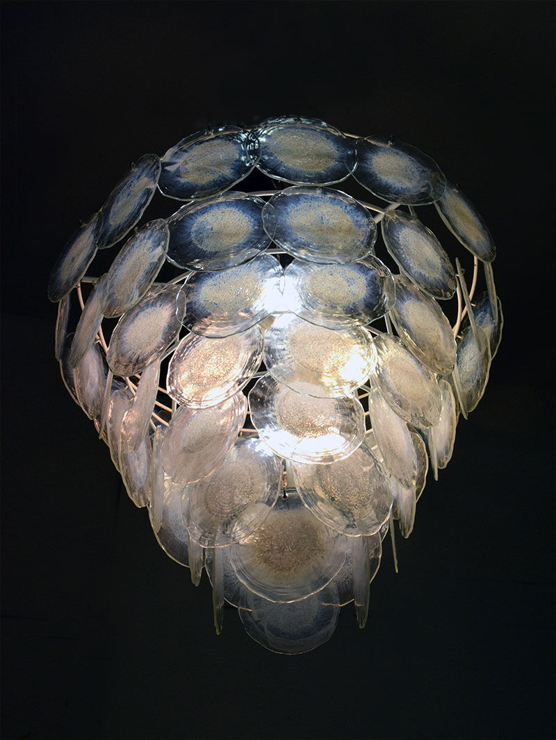 Glass chandelier