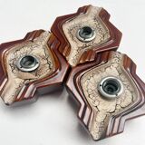 Set of 3 ceramic wall lamps by PAN Keramik, 1960s