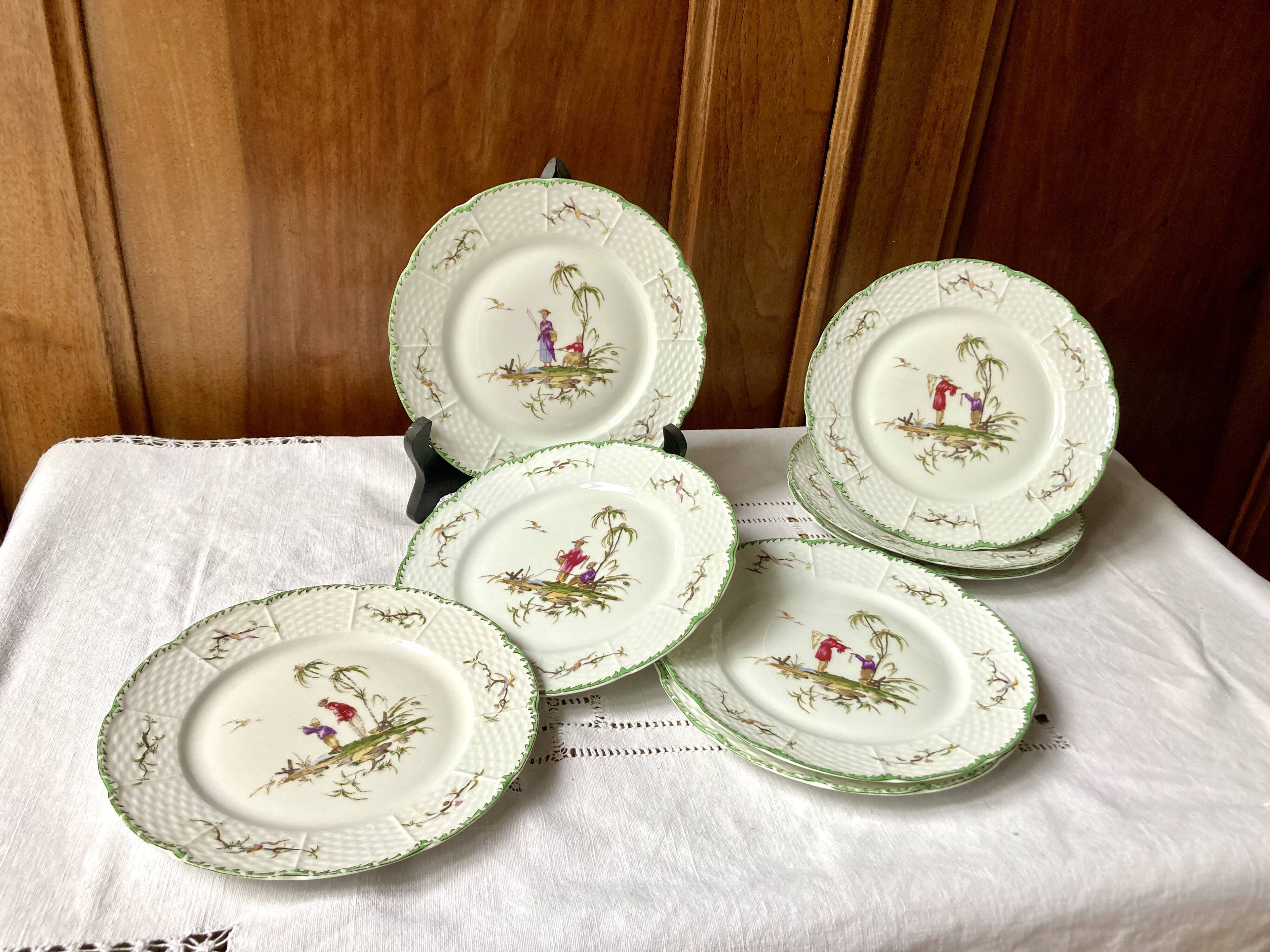 8 Raynaud porcelain dessert plates