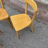 4 Viennese Baumann chairs Curved wood Restaurant Paris bistro