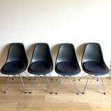 Lot of 4 original Eames DSR chairs by Vitra – with cushion.
