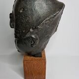 Bust of Amenophis III in patinated plaster in imitation of stone, 45 cm