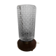 Teak and glass Scandinavian nightlight