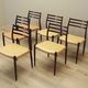 Set of six mahogany chairs, Danish design, 1960s, designer: Niels Otto Møller