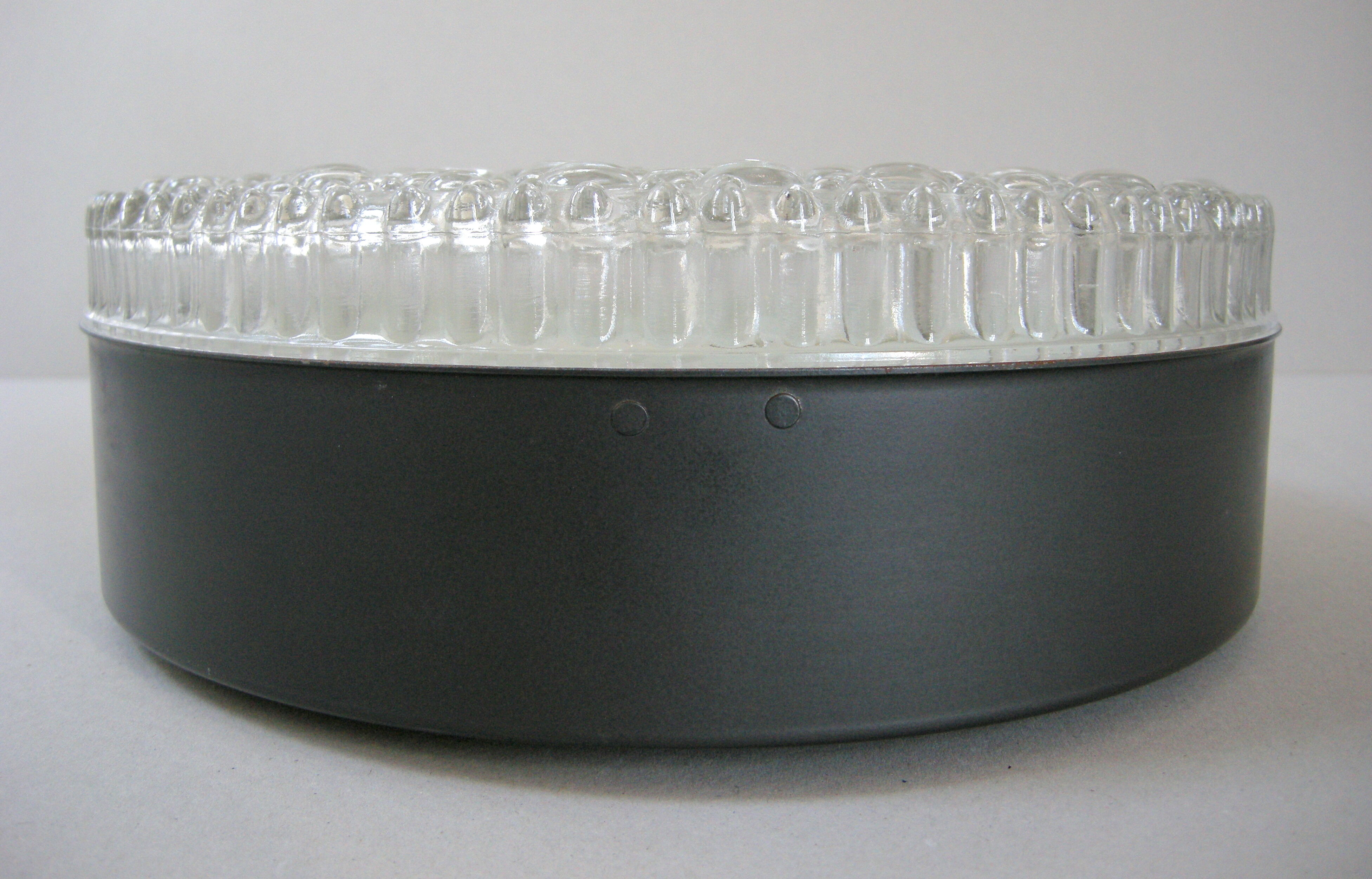 Ceiling lamp staff vintage 1960 glass & metal