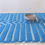 Tapis Bleu Contemporain - 271 x 218 cm
