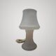 Vintage Murano Opaline Mushroom Lamp with Tinsel Diffuser? Smoke Table.