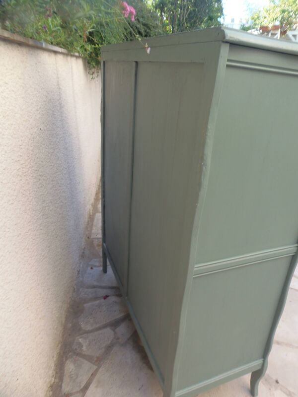 Armoire ancienne Green Smoke – Toile de Jouy .