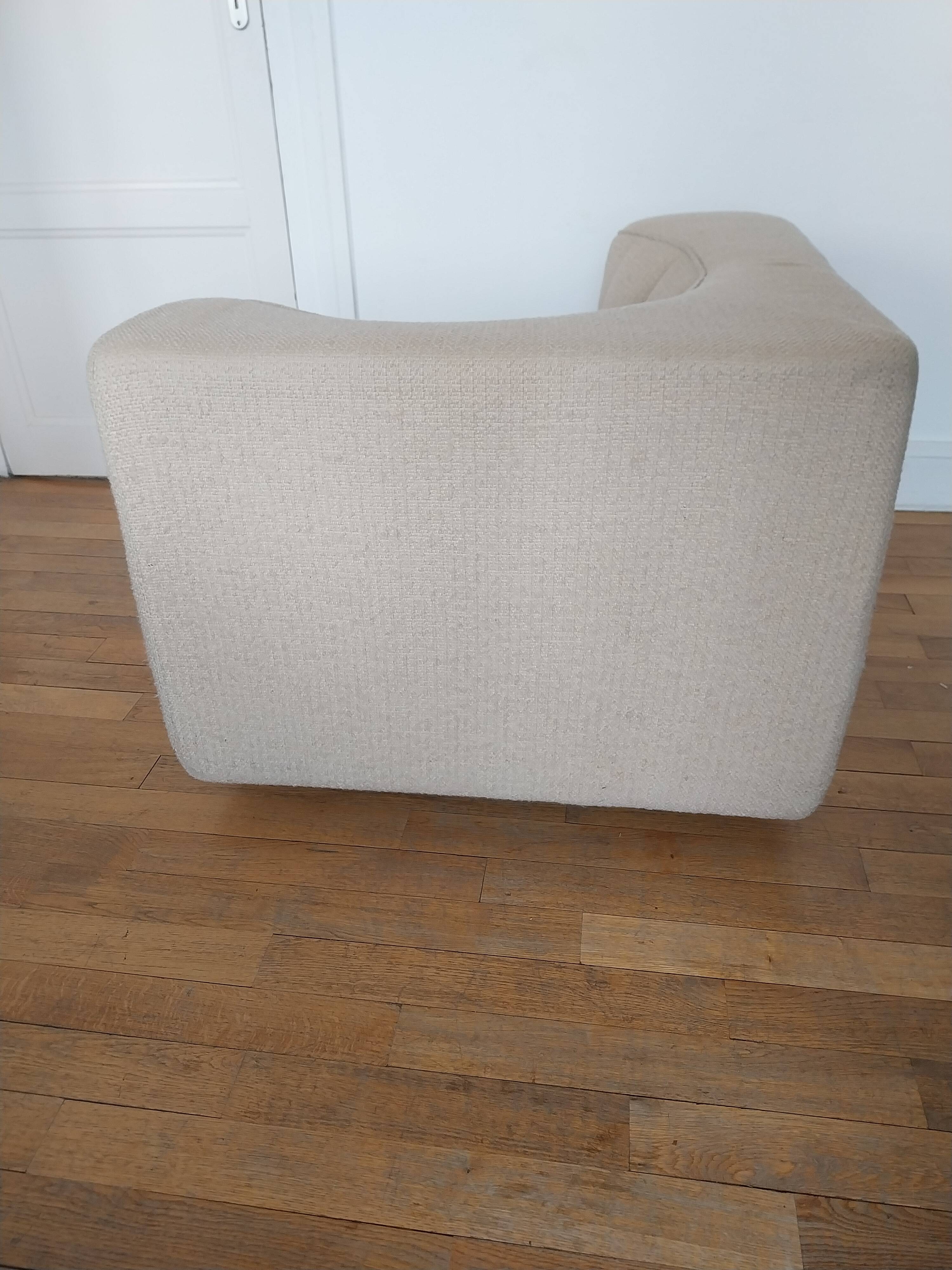 Pair of Novemila armchairs Tito Agnoli for international furniture 70s