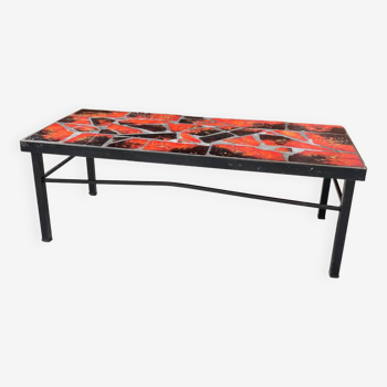 Modernist lava stone ceramic coffee table