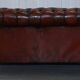 Small Victorian leather Chesterfield sofa
