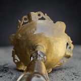 Dragon-styled floor ashtray – gilded brass – 1960s